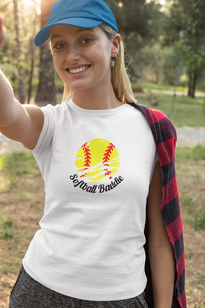 Softball Baddie V-Neck Ylw