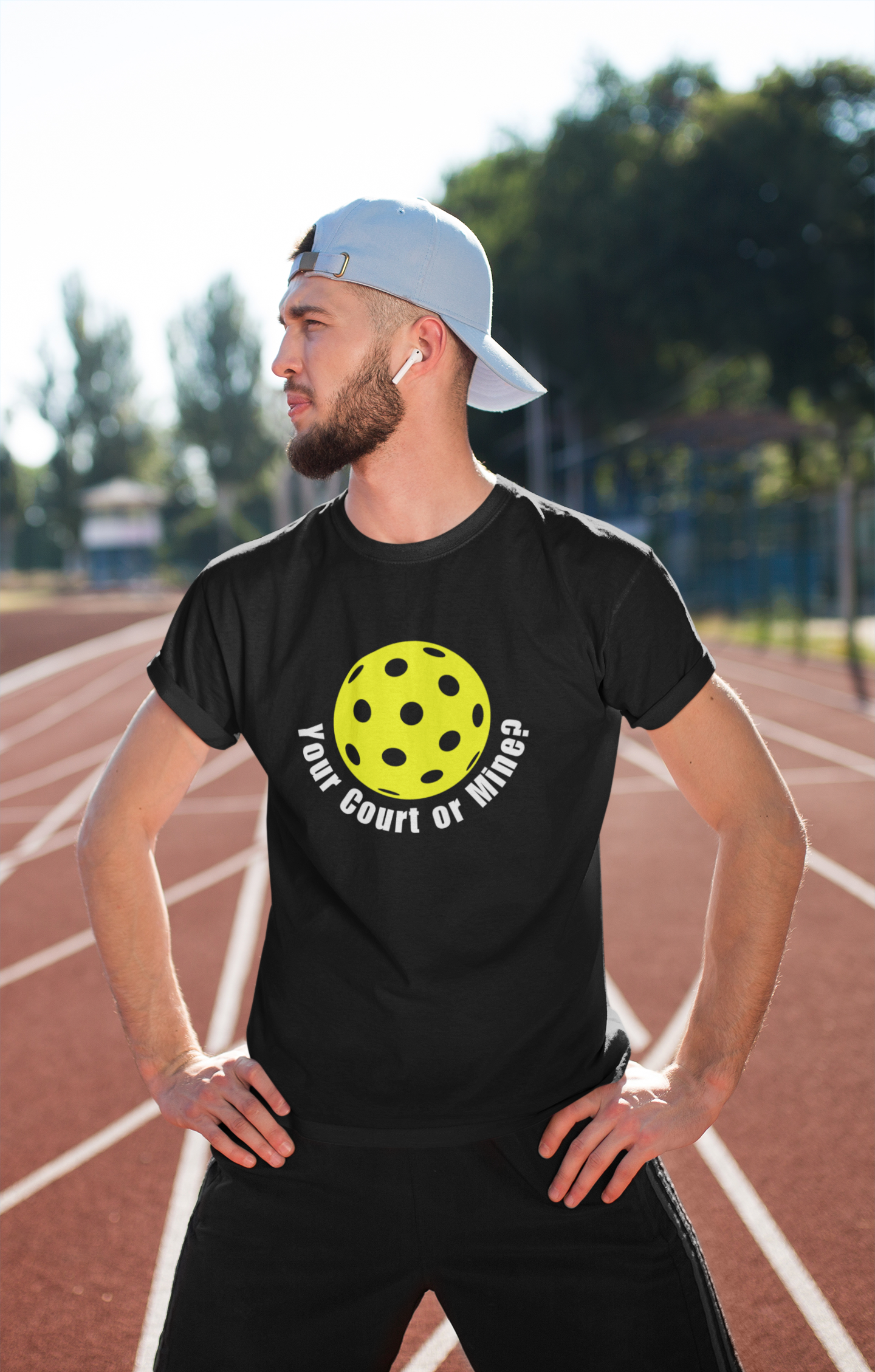 Pickleball Your court BLk Crewneck T-shirt